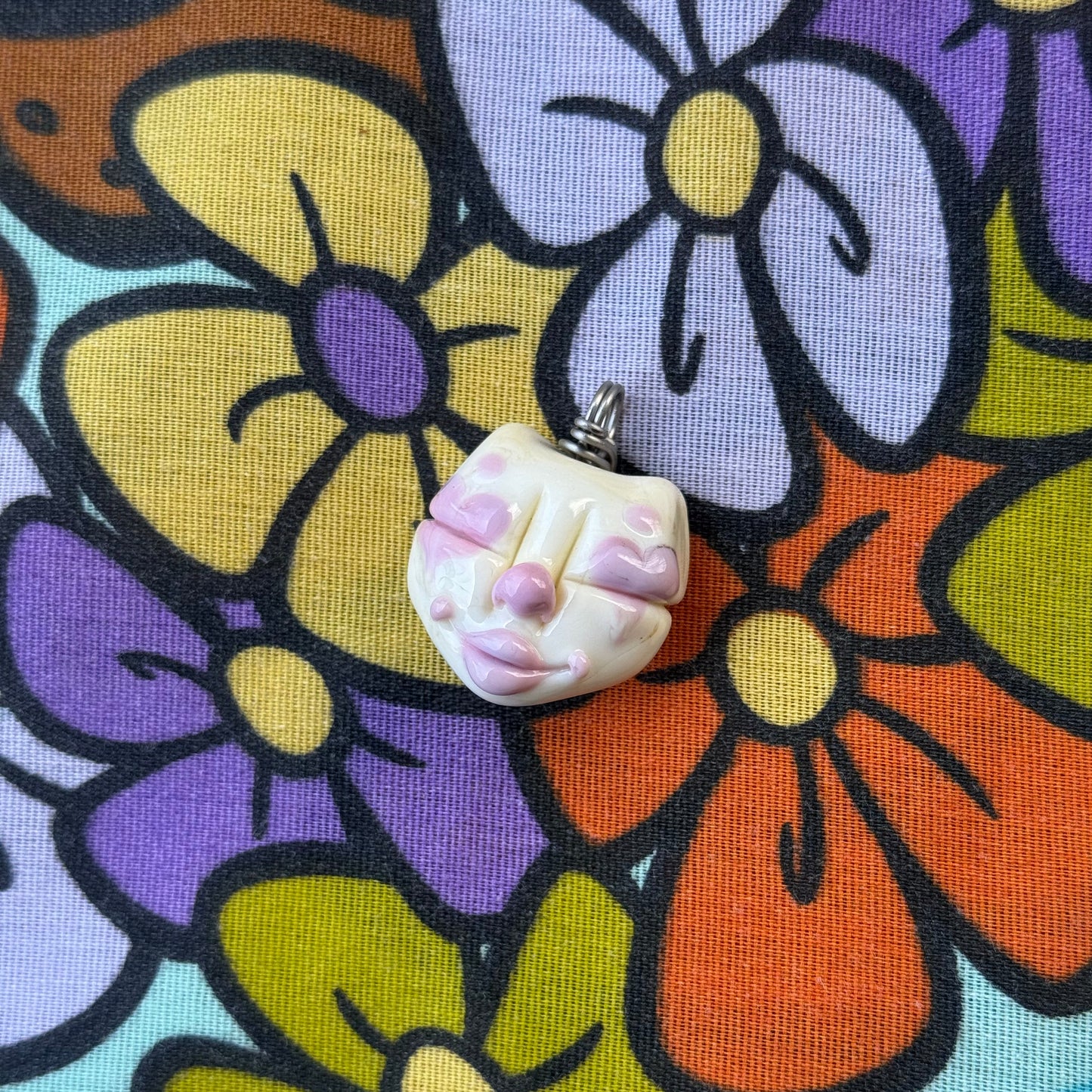 Payaso Pendant • Pink n Ivory