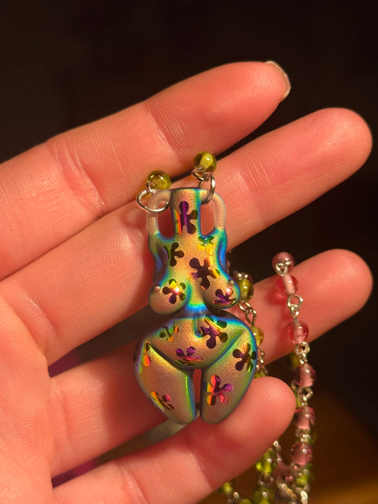 Dichro • pendant • holo flora