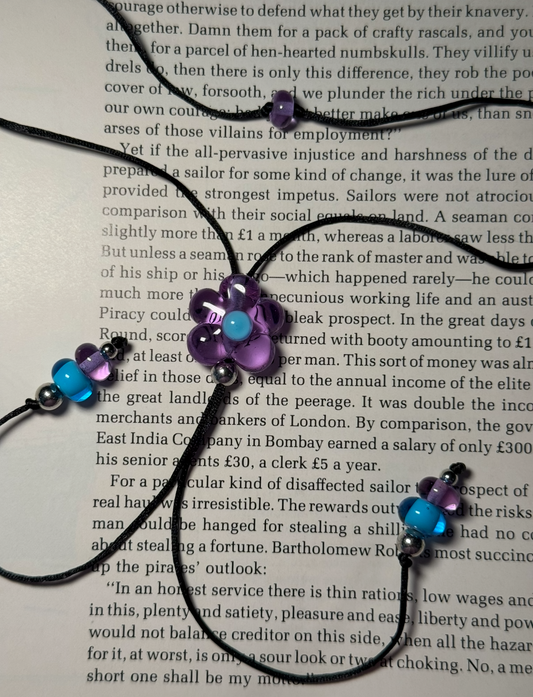 Bolo •  Flower • Blue and Purple Transparent
