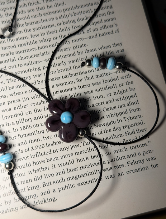 Bolo •  Flower • Baby blue n Dark Purp