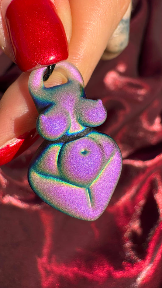 Dichro • pendant • holo goddess