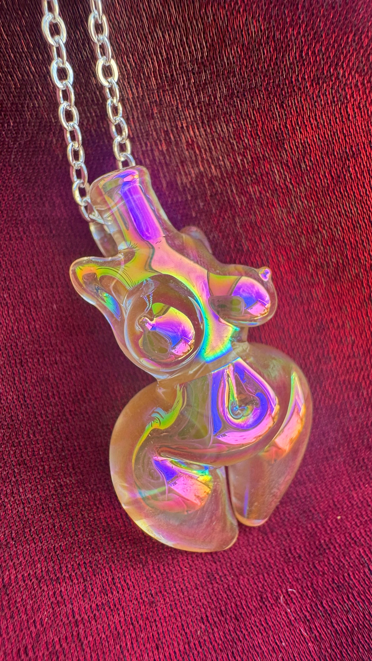 Dichro • pendant • peach babe